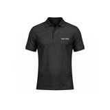 CRETA Polo unisex nero in cotone piquet