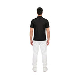 CRETA Polo unisex nero in cotone piquet