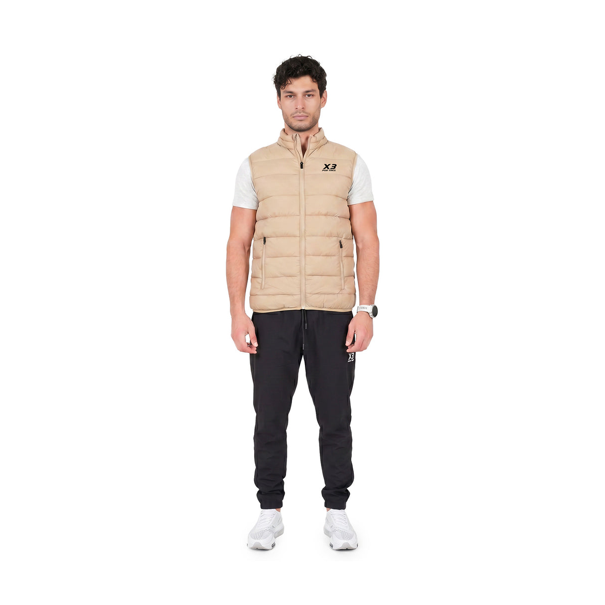 CANADA Beige Smanicato Imbottito X3 Por Tres