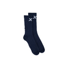 Calze lunghe Blu con scritta Bianca