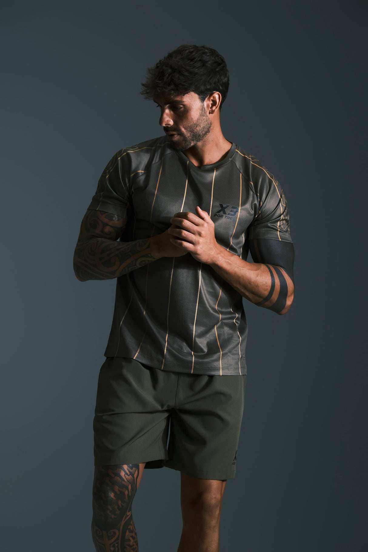 T-shirt Boston verde militare