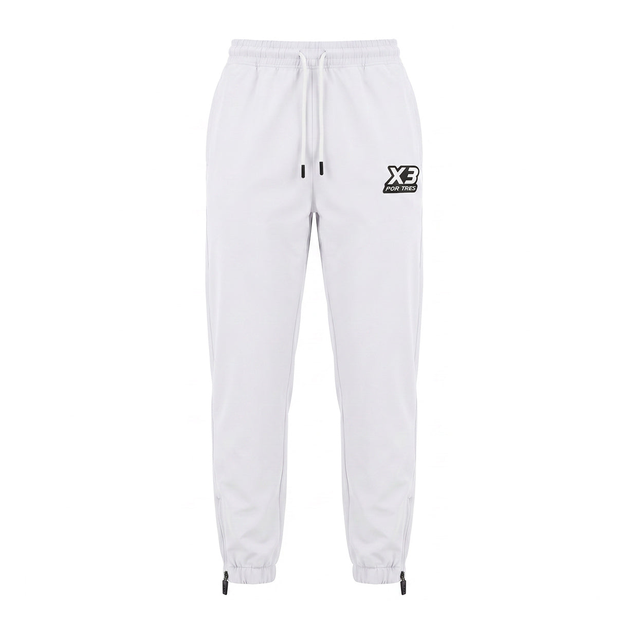 GEORGIA Bianco- Pantalone in nylon con zip alle caviglie- mid season