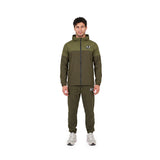 GEORGIA Verde Militare- Pantalone in nylon con zip alle caviglie- mid season