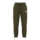 GEORGIA Verde Militare- Pantalone in nylon con zip alle caviglie- mid season