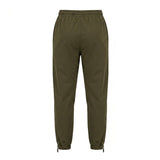GEORGIA Verde Militare- Pantalone in nylon con zip alle caviglie- mid season