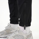 GEORGIA Nero- Pantalone in nylon con zip alle caviglie- mid season