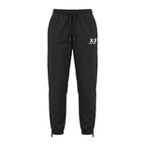 GEORGIA Nero- Pantalone in nylon con zip alle caviglie- mid season