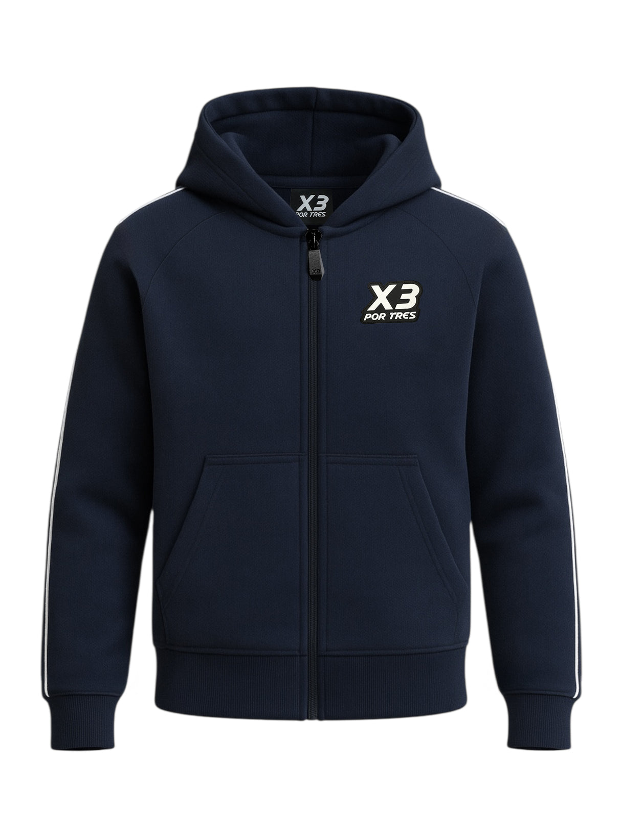 Felpa full zip con cappuccio Huston Blu