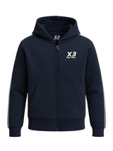 Felpa full zip con cappuccio Huston Blu