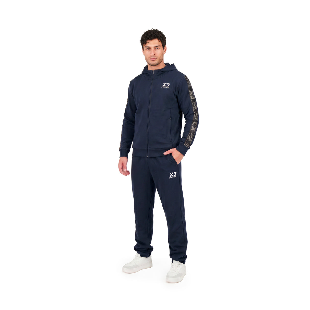 INDIANA Blu- Giacca full zip in cotone tecnico- mid season