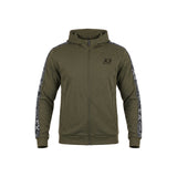 INDIANA Verde Militare - Giacca full zip in cotone tecnico- mid season