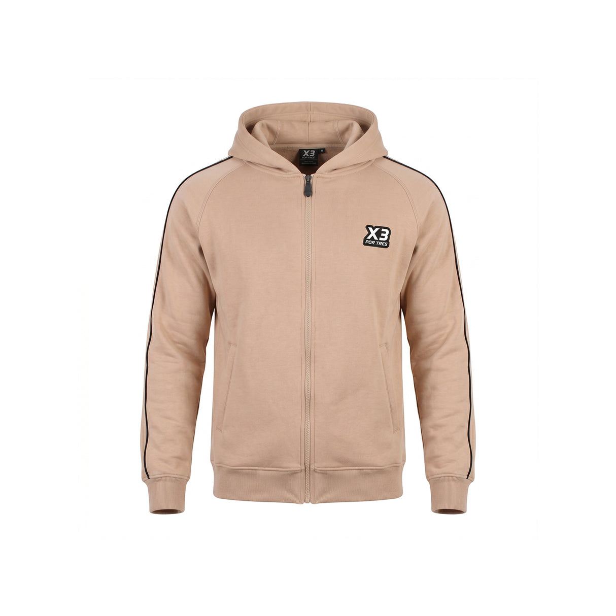 NEVADA Sabbia - Felpa full zip in cotone caldo