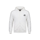 NEVADA Bianco - Felpa full zip in cotone caldo