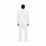 NEVADA Bianco - Felpa full zip in cotone caldo