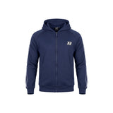 NEVADA Blu - Felpa full zip in cotone caldo