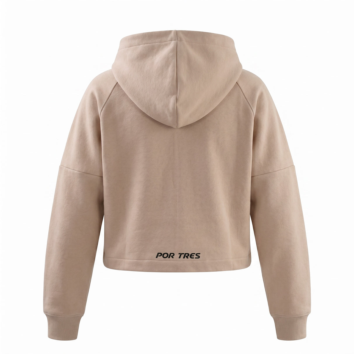 ONTARIO Beige Felpa crop donna con cappuccio