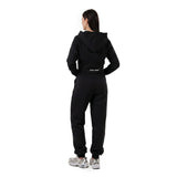 ONTARIO Nero Felpa crop donna con cappuccio