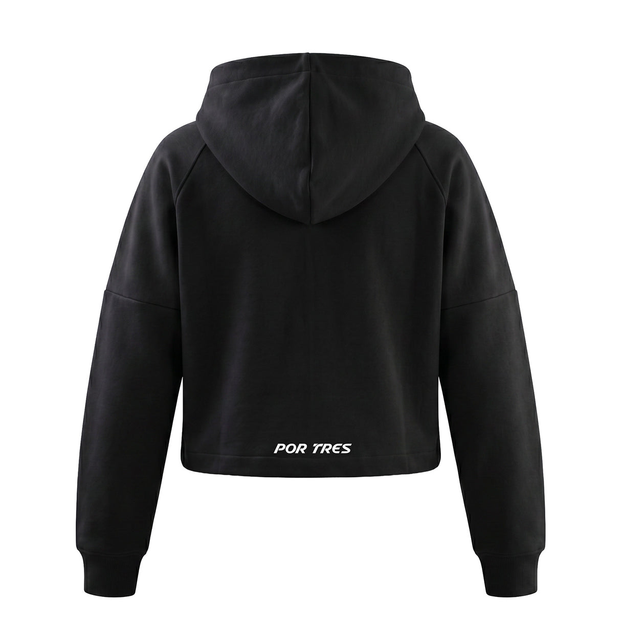 ONTARIO Nero Felpa crop donna con cappuccio