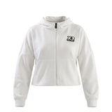 ONTARIO Off-White Felpa crop donna con cappuccio