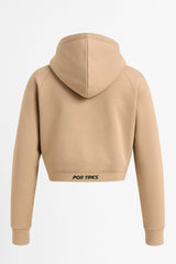 Felpa crop donna Ontario con cappuccio