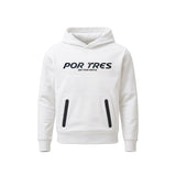 Felpa Peru' Unisex Bianca con logo Nero
