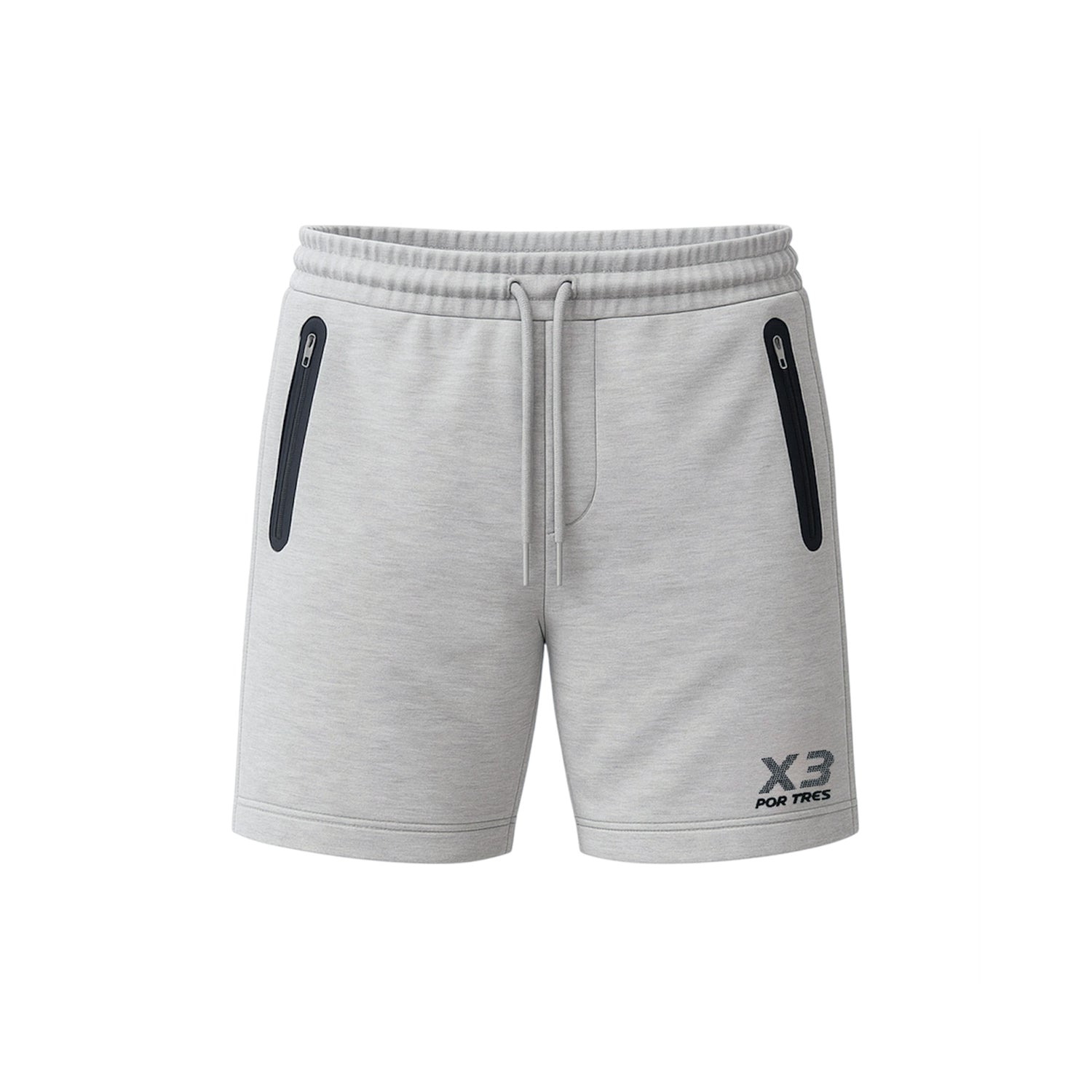 Pantaloncino Porto Rico Uomo Grigio con logo Nero 100% Cotone