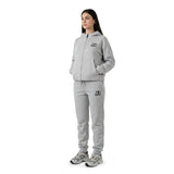 QUEBEC Grigio - Felpa donna cappuccio e zip
