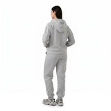QUEBEC Grigio - Felpa donna cappuccio e zip