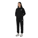 QUEBEC Nero - Felpa donna cappuccio e zip