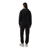 QUEBEC Nero - Felpa donna cappuccio e zip