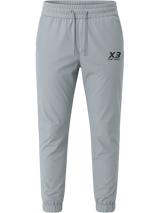 Georgia grigio- pantalone in nylon con zip alle caviglie- mid season